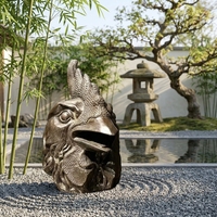 Tête de Coq en Bronze Coulé Artisanale - Sculptée à la Main, Pièce Personnalisable de Qualité Muséale, Sculpture en Bronze