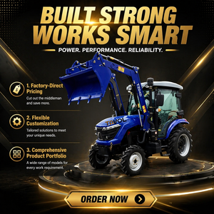 Tractor Agrícola Pequeño de 25hp, 30hp, 45hp, 50hp, 4WD con Equipo Frontal y Repuestos - Product Image 2
