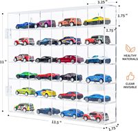 Vitrine Hot Wheels en acrylique personnalisée pour voitures moulées sous pression-Vitrine en acrylique et organisateur de rangement-Aucun assemblage requis