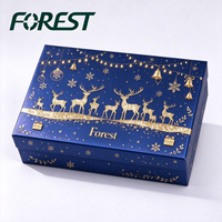 Boîte cadeau personnalisée en papier imprimé avec feuille d'or pour emballage de Noël, idéale pour cosmétiques, parfums et soins de la peau