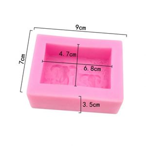 Moule en silicone réutilisable pour bougie, savon ou résine, idéal pour le bricolage et la pâtisserie à domicile. Famille d'éléphants OEM/ODM - Product Image 2