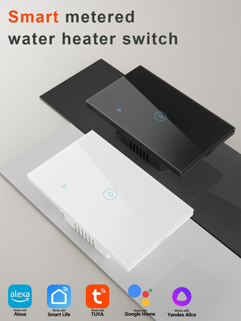 1 Gang for Zigbee Smart WiFi Light Switch with Touch Glass Wall Electrical Switch