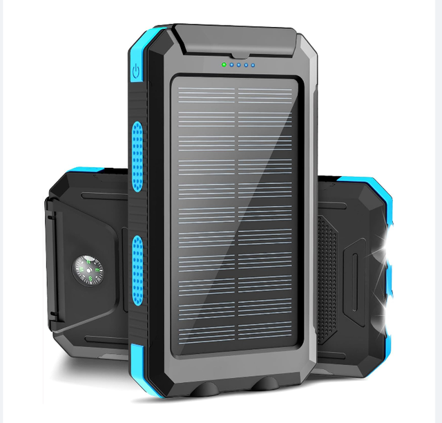 Fast Charging Solar for Mobile Phone Waterproof Wireless Charging Outdoor Use Fast Charging Power Bank