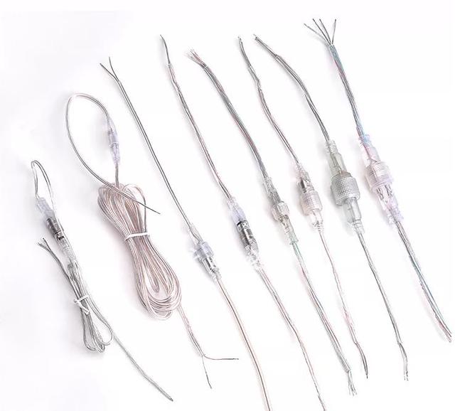 QUANWEI 28AWG Transparent Sheathed Multi-Core RGB LED Power Cable 2-5 Pin 2A-10A Home Appliances Connectors 2M/3M/5M Female