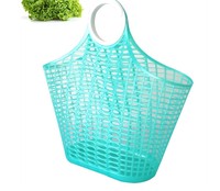 Panier de courses en plastique portable, durable et bon marché en gros