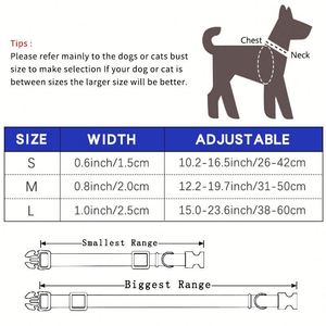 Colliers pour chiens en nylon imprimé mignons avec pendentif pour chiens et chiens de type femelle et mâle, collier pour chien et chat drapeau américain, nouveau collier pour animaux de compagnie en nylon doux et durable - Product Image 2