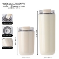 Nouvelle Tasse de Voyage Minimaliste Brillante en Acier Inoxydable Couleur Unie, Isolation Thermique Double Paroi Sous Vide 6-12 Heures Haute Performance