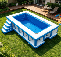 Grand canapé gonflable de piscine, jeux de jardin, chaise de piscine gonflable de luxe, transat gonflable pour fêtes de famille, piscine pour enfants et adultes