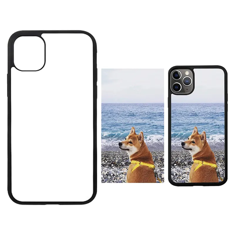 Capa traseira TPU de borracha macia para iPhone 11 Pro Max Printable Phone Case DIY Sublimação Blanks 2D Phone Case