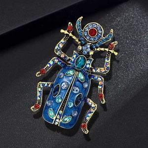 Broche <span class=keywords><strong>Scarab</strong></span> en émail pour hommes et femmes Broche en strass insecte Accessoires pour coccinelle - Product Image 6