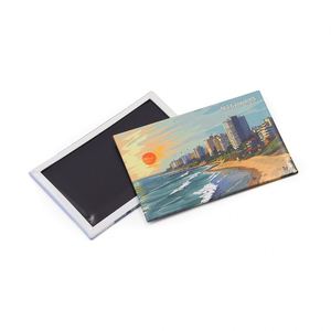 Imán de Refrigerador Promocional Personalizado al por Mayor, con Forma Rectangular, de Metal, para Recuerdo - Product Image 1