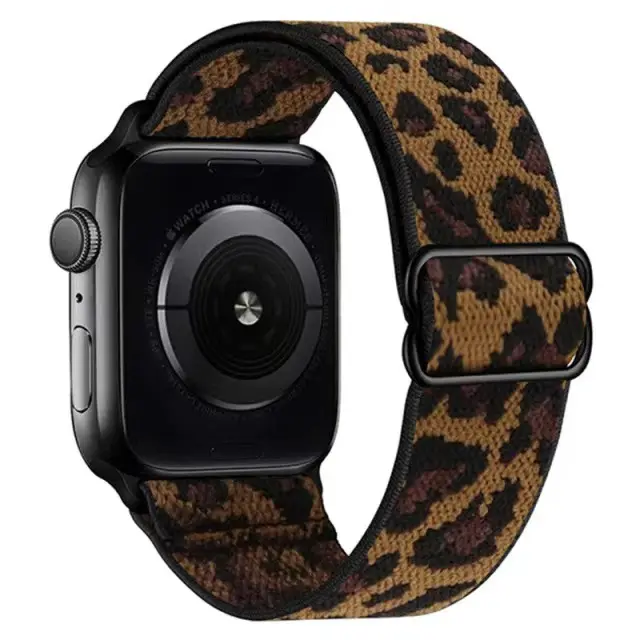 Scrunchie Strap 38/40Mm 42/44Mm Dapat Disesuaikan Elastis Nilon Loop Gelang untuk Apple Watch Band Seri 1 2 3 4 5 6 Se