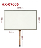Layar Sentuh Resistif 7 Inci 4-Kabel F+G Panel Layar Sentuh Sensitif Tekanan untuk Industri dan Medis Dapat Disesuaikan