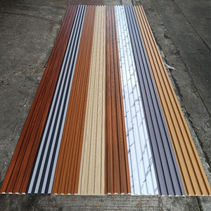 Revêtement mural en PVC WPC à design moderne, panneau mural cannelé, revêtement mural économique, décoration intérieure, imperméable pour maison, hôtel, salon - Product Image 1