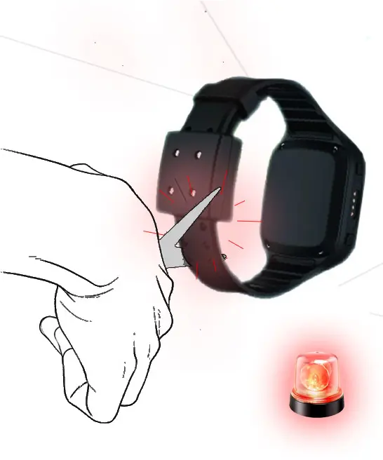 GPS tracker watch for criminal with Anti-break