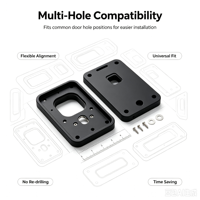 Placas Delanteras y Traseras de Acero Inoxidable Orbita para Cerradura Inteligente con Soporte para Tarjetas Mi/RFID/TEMIC/IC/Magnéticas, Negro/Blanco