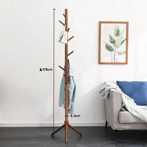 Perchero de Pie de Madera de Haya Maciza, Ecológico, Duradero, Diseño Nórdico Moderno, Fácil de Montar, para el Hogar, Hotel, Pasillo, Sala de Estar - Product Image 5