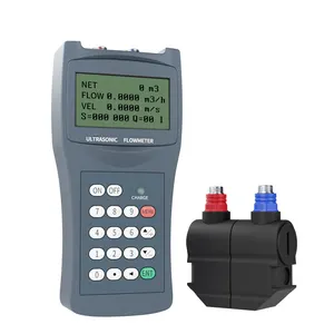 handheld clamp on ultrasonic flow meter DN15-200mm portable ultrasonic water flow meter