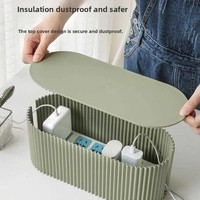 Boîte de rangement pour multiprises, gestion des câbles, chargeur, prise de courant, organisateur de bureau, vente chaude