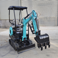 Mini-excavatrice de 1,2 tonne fabriquée en Chine, moteur/pompe haute efficacité, garantie 1 an, mini-pelleuse à vendre