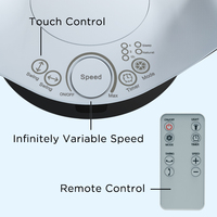 Ventilateur de circulation d'air intelligent 8 pouces à 3 pales, oscillation 3D, 4 modes de ventilation, pour chambre, bureau, intérieur, avec minuterie marche/arrêt, ventilateur de table oscillant