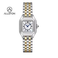 Montre à quartz mini carrée de luxe OEM ODM, style antique vintage, pour couple, bracelet en acier inoxydable, boîtier en alliage, chiffres romains, légère