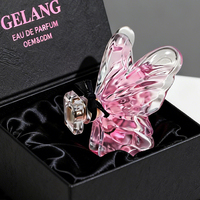 Flacon de parfum en verre de haute qualité, irrégulier, 100 ml, flacon pulvérisateur de parfum en verre transparent, flacon de parfum personnalisé avec emballage en boîte