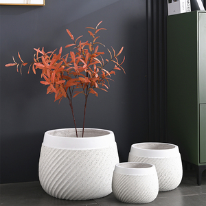 Pot de luxe Grandes jardinières blanches Grandes jardinières d'<span class=keywords><strong>extérieur</strong></span> Pots de plantes en argile à fibres hautes d'intérieur Jardinières d'<span class=keywords><strong>extérieur</strong></span> - Product Image 6
