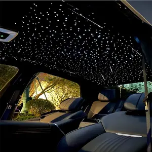 Kit plafond LED voiture fibre optique avec moteur de lumière fibre optique brin 12v RGBW