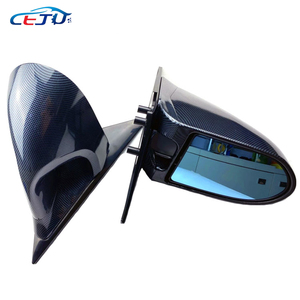 กระจกมองข้างรถยนต์ทรง Spoon สีดำลายคาร์บอน ABS สำหรับ <span class=keywords><strong>Honda</strong></span> <span class=keywords><strong>Ferio</strong></span> <span class=keywords><strong>Civic</strong></span> EG8 EG9 EH9 EK2 EK3 EJ6 Sedan ปี 1992-2000 - Product Image 2