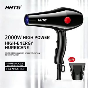 ไดร์เป่าผมมอเตอร์ AC 2000W แบบมืออาชีพสำหรับร้านเสริมสวยและโรงแรม ใช้ในเชิงพาณิชย์ ขนาดกะทัดรัด พร้อมหัวกระจายลมและฟังก์ชั่นลมร้อน/ลมเย็น - Product Image 2