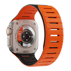 Cinturino in Silicone Magnetico Bicolore RYB per <span class=keywords><strong>Apple</strong></span> <span class=keywords><strong>Watch</strong></span> Serie 10 9 8 7 6 <span class=keywords><strong>5</strong></span> - Product Image 4