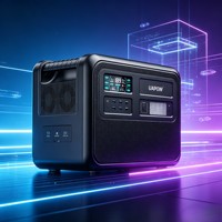Batería LiFePO4 de 4020 Wh, 1200 W, 10 000 ciclos. Entrada de CA rápida de 1200W. 3*AC Onda sinusoidal pura. Máquina Ideal para Energía Fuera de la Red