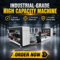 Machine plieuse-colleuse entièrement automatique tout-en-un pour le collage et le cerclage de boîtes en carton, pour la formation d'emballages, à fonctionnement stable
