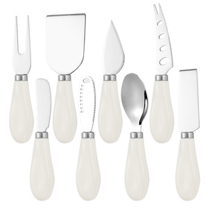 Cheese <b>Knife</b> <b>Set</b> Stainless Steel Ceramic Handle Dishwasher Safe Cheese Tools - Product Image 5