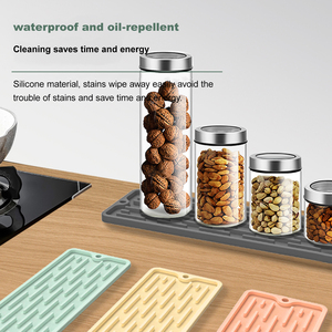 Tapis de séchage de vaisselle en silicone 5 mm, résistant à la chaleur, écologique, de qualité alimentaire, non toxique, facile à nettoyer, multifonctionnel, pour comptoir de cuisine - Product Image 4