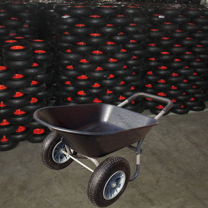 Grande brouette en polyéthylène 140L 160L 200L Horse Stable Yard Two <span class=keywords><strong>2</strong></span> Twin Wheels - Product Image 5