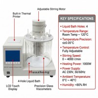 Huazheng Factory HZYN-1301 ASTM D445 Kinematic Viscosity Test Equipment