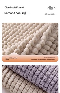 Customized Size Multipurpose Washable Stain Resistant Absorbent Shaggy Chenille Anti-Slippery Machine Washable Solid Color Mat - Product Image 6
