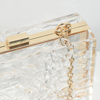 Sac à main transparent imperméable personnalisé pour maquillage, sac à main en cristal