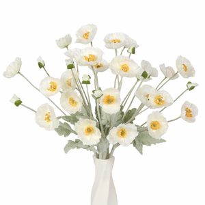 Flor de Amapola Artificial de Tallo Único, Tallo Flocado, Amapola Artificial para Decoración de Jarrones en el Hogar, Arreglos Florales para Bodas y Fiestas, Decoración al por Mayor - Product Image 5
