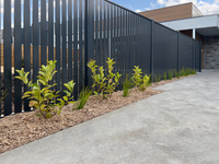 Panneaux de clôture verticaux en aluminium avec revêtement en poudre noire pour la protection des clôtures de jardin résidentielles