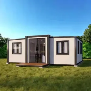 Prefab House With Bathroom And Kitchen High Quality Container Houses Steel Structure 2 Bedroom Movable Prefab Villa For Sale
