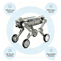 Robot chien quadrupède industriel certifié CE, tout-terrain, pour inspection, avec IA et développement secondaire, équipé d'un moteur et d'un PLC