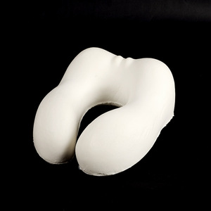Almohada de espuma viscoelástica en forma de U para viajes, soporte para el cuello, conducción, avión, oficina, siesta, diseño cómodo de rebote lento, color sólido - Product Image 5