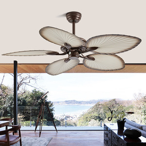 52-Inch American Style Ceiling Fan Light Five Blade Banana Leaf Design LED Light Source For Living Room And Dining Room - Product Image 2
