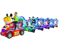 Train de parc d'attractions sans rails avec sièges oscillants et fonctions de tir pour centres commerciaux, utilisation en extérieur et en intérieur, 10-20 passagers