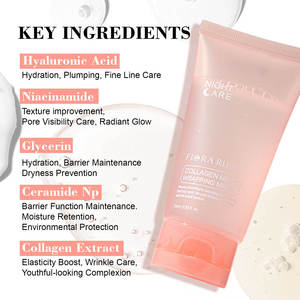 Soins de la peau personnalisés en marque privée, gel de collagène hydrolysé, masque peel-off pour le visage, soin de nuit - Product Image 4