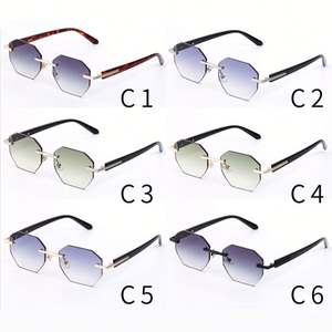 Gafas de Sol Cuadradas Retro de Acetato con Logotipo Personalizado, Moda 2025, Protección UV400, Sin Montura, Degradado, para Hombre y Mujer - Product Image 6