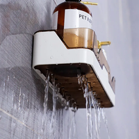 Accessoires de bain en plastique personnalisés Organisateur de maison de haute qualité Étagères de salle de bain Étagère à cosmétiques Porte-shampoing Conception à usage en cuisine